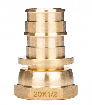 1135765 USYSTEMS штуцер с накидной гайкой латунный для труб PE-Xa 20-G1/2"НГ, тип 1 '75Ф