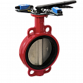 Затвор дисковый Ridval тип RVB 01 DN100 рукоятка,с УКП о/з.IP64 (красный) диск н/ж