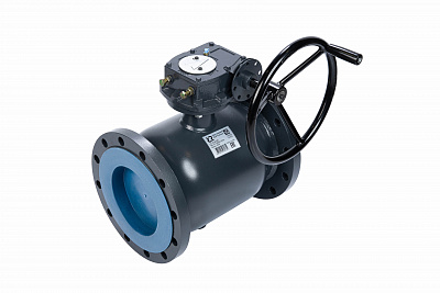 065N0356GR RJIP Premium Кран шаровой FF DN200 PN25 WG (фланцевый, с редуктором, С/П), Ридан